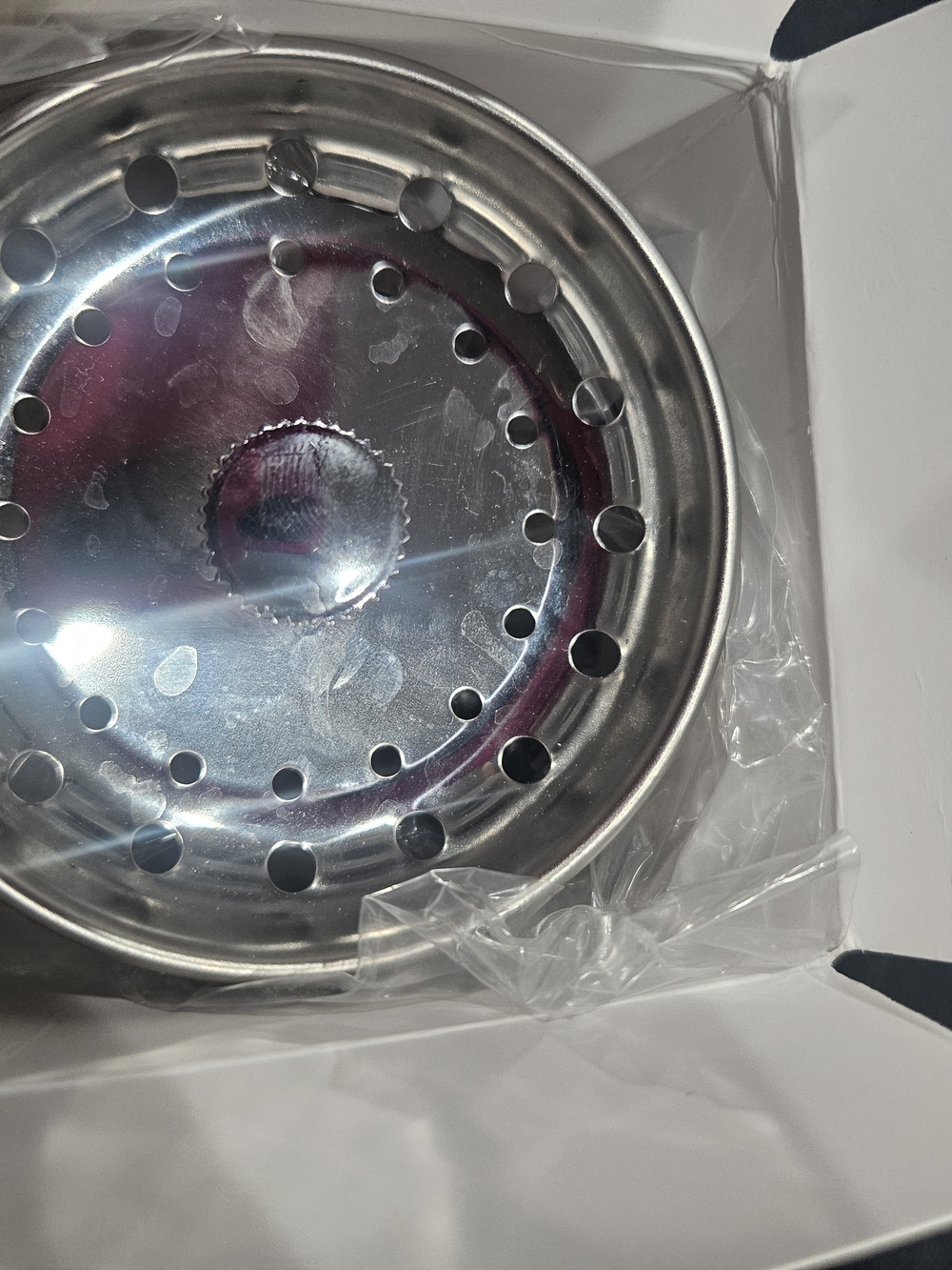 Stainless Steel Sink Strainer - Polished Silver Hilltop